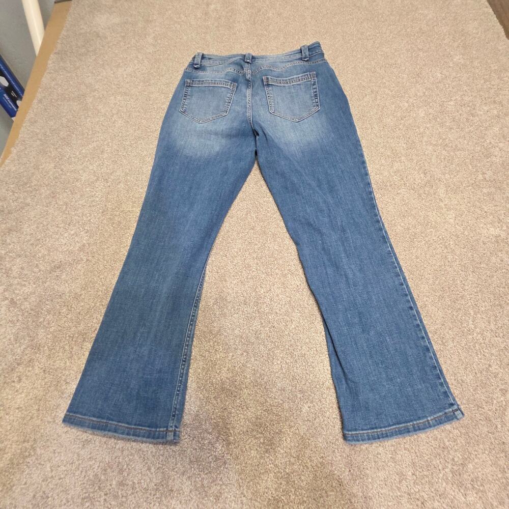 J. Jill Denim Curvy Demi Boot Cut Ankle Jeans Size 8 Medium Wash 5-Pocket